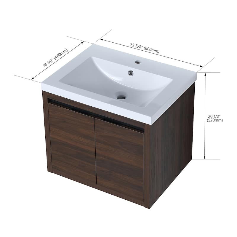 Topcraft Wall Mounted Bathroom Vanity with Sink