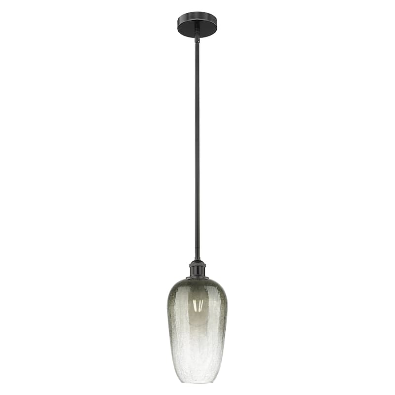 Innovations Lighting Endless Possibilities Edison - Brookhaven Flute - 1 Light 7" Stem Hung Mini Pendant - Slate/Matte Black