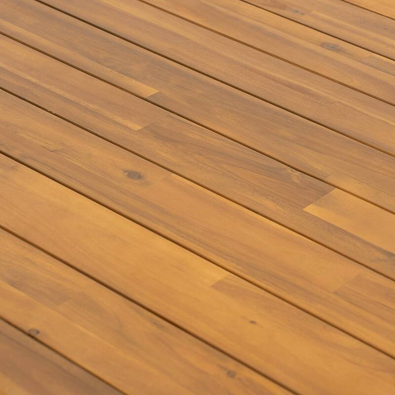 Scott Living Kaja Modern Outdoor Solid Wood Dining Table with Slat Top Design