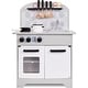 preview thumbnail 1 of 8, Lil' Jumbl Small Wooden Kids Kitchen Playset, White Pretend Kids Play Kitchen Toy Grey