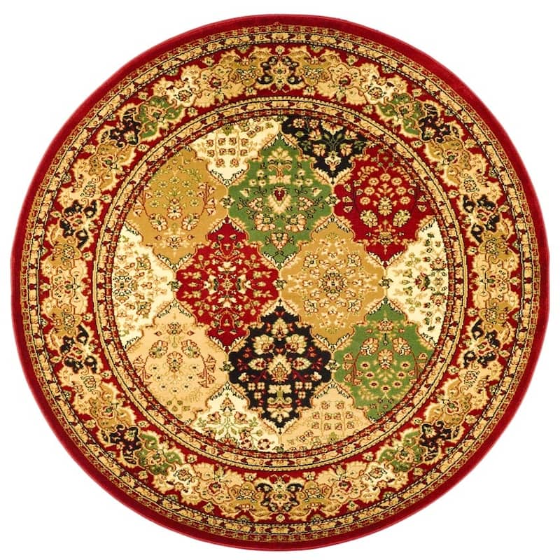 SAFAVIEH Lyndhurst Lyndy Traditional Oriental Rug - 8' Round - Multi/Red