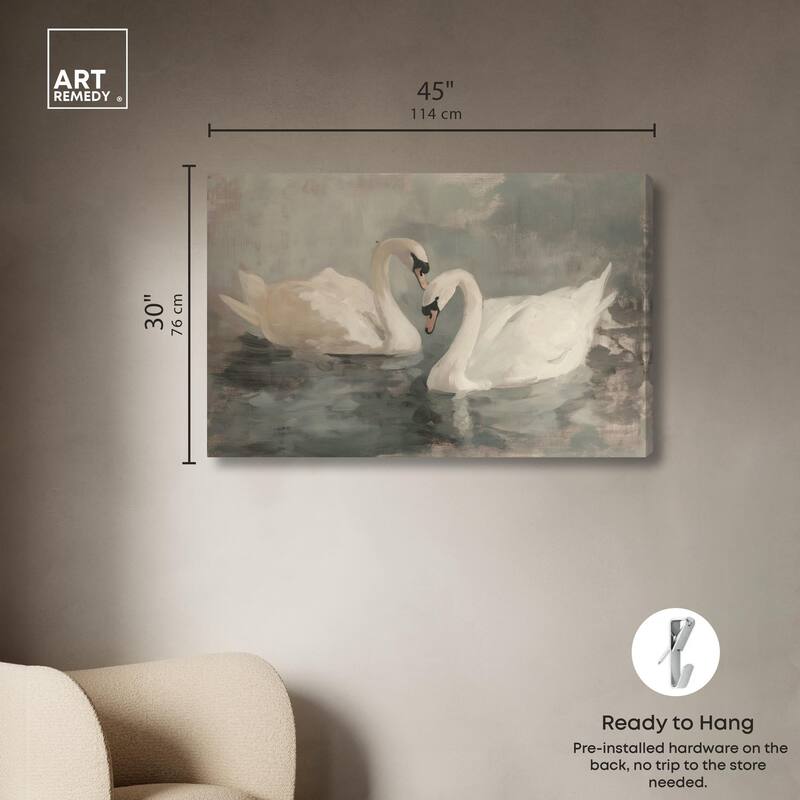Ivory Idyllic Canvas by Art Remedy, Gallery Wrapped