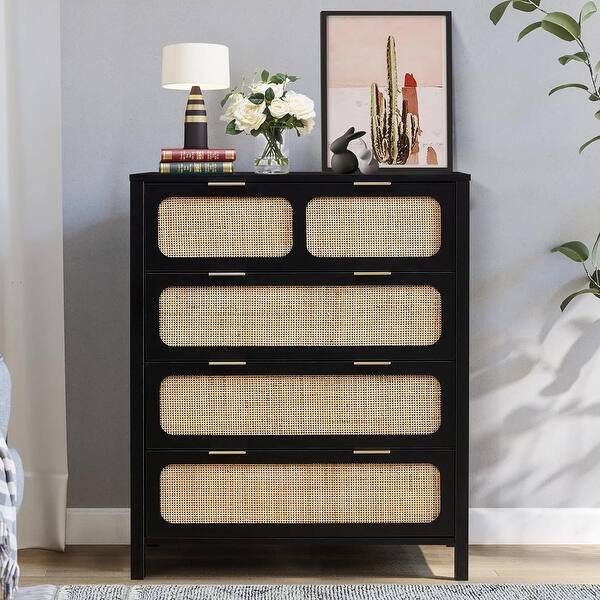 black rattan dresser 9 drawer Flowy Black Maxi Dress - Casual Dresses main image 0