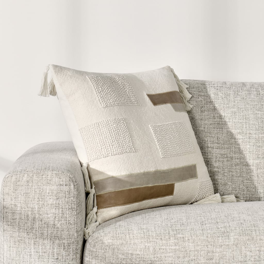Villa by Classic Home Packer 22" Linen Blend Throw Pillow