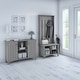 preview thumbnail 8 of 20, Salinas Entryway Storage Set with Hall Tree, Shoe Bench and Cabinet Grey