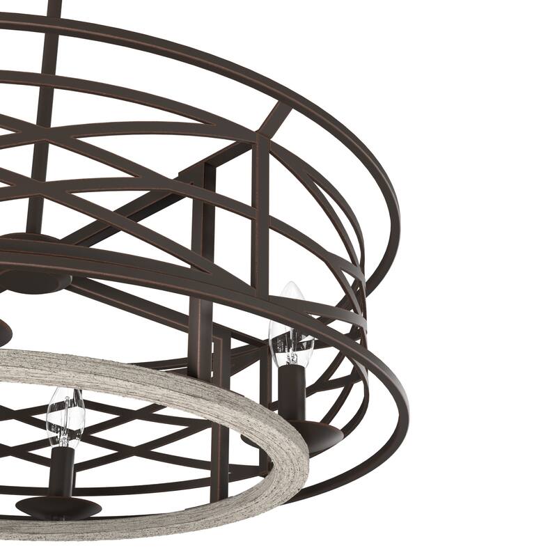 Hunter Langwood 4-Light Round Chandelier - Dining Room, Entry - Modern Farmhouse, Contemporary, Transitional
