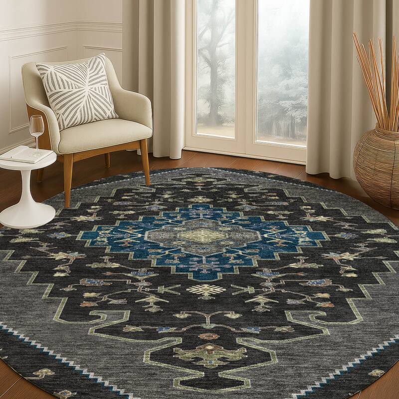 Machine Washable Indoor/ Outdoor Global Marrakesh Chantille Rug
