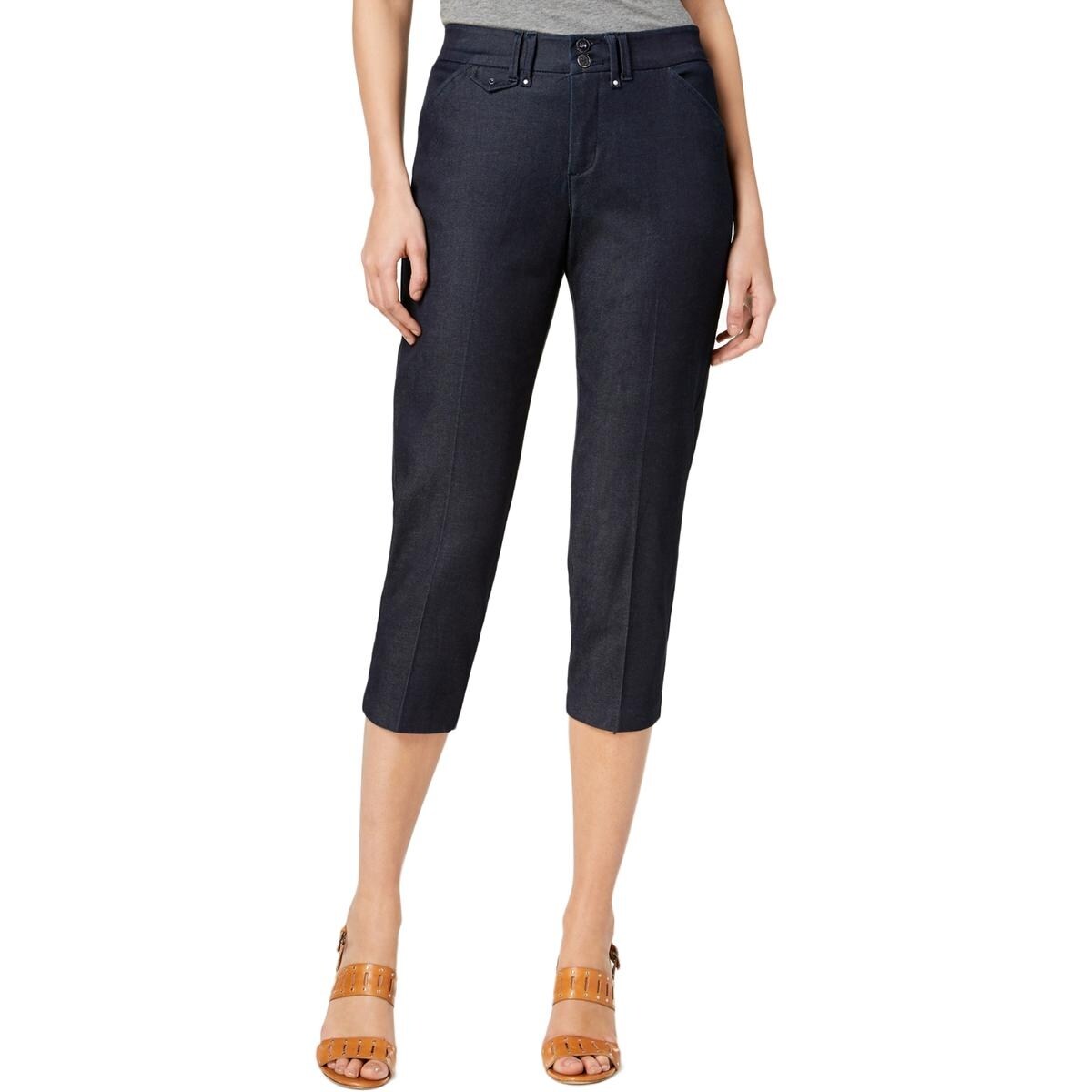 Shop Lee Womens Laila Capri Pants Comfort Waist Mid Rise 6