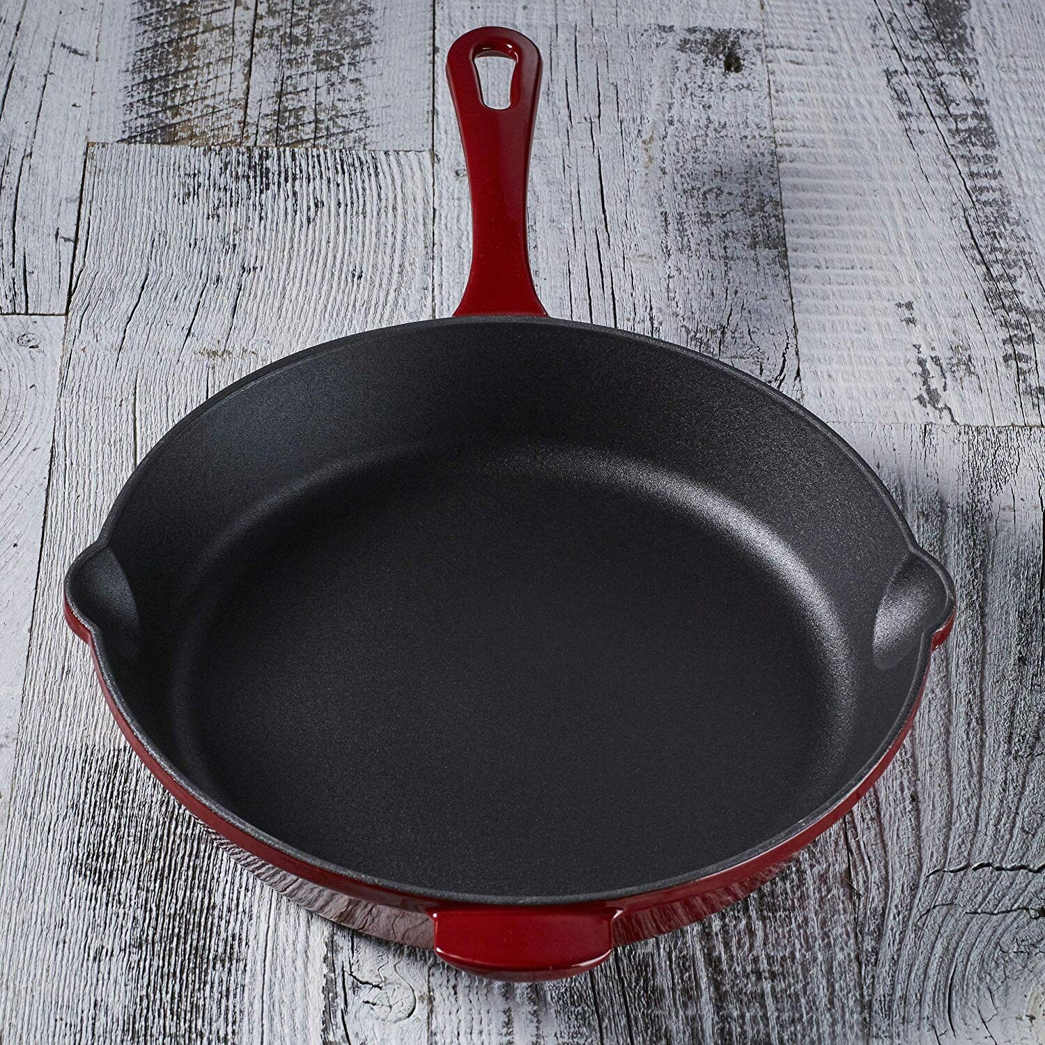 Cuisinart Chef's Classic Enameled Cast Iron 10" Skillet Pan Cardinal