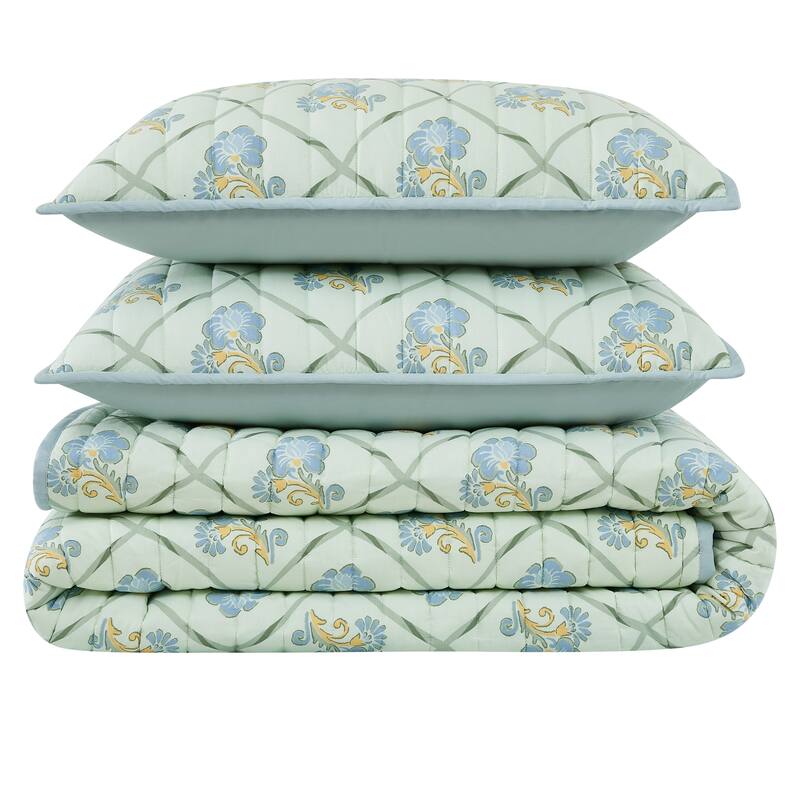 Brooklyn Loom Olivia Floral Quilt Set