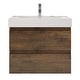 preview thumbnail 64 of 71, Baillie 30'' Wall-Mounted Vanity with Reinforced Acrylic Sink 30''Width - Rose Wood