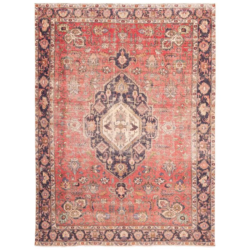 ECARPETGALLERY Hand-knotted Antalya Vintage Red Wool Rug - 9'7 x 12'8
