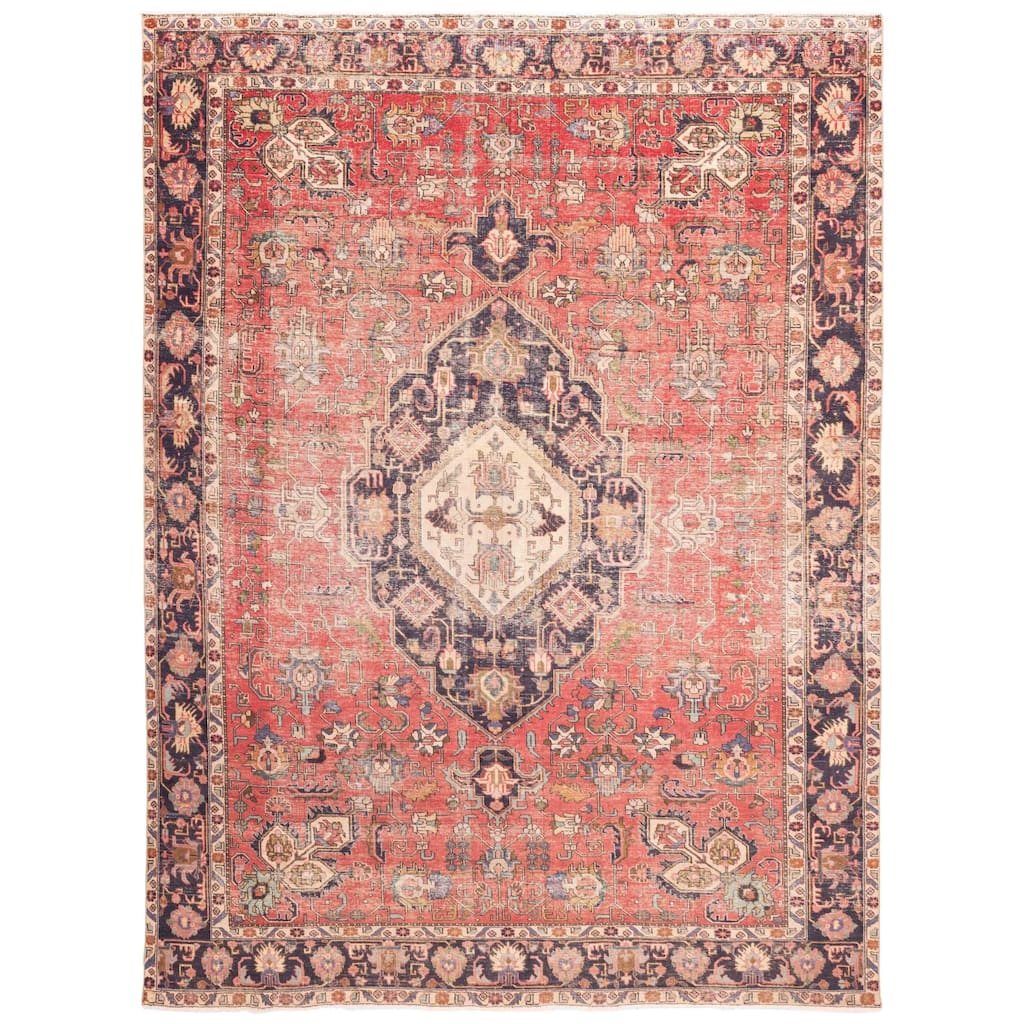 ECARPETGALLERY Hand-knotted Antalya Vintage Red Wool Rug - 9'7 x 12'8