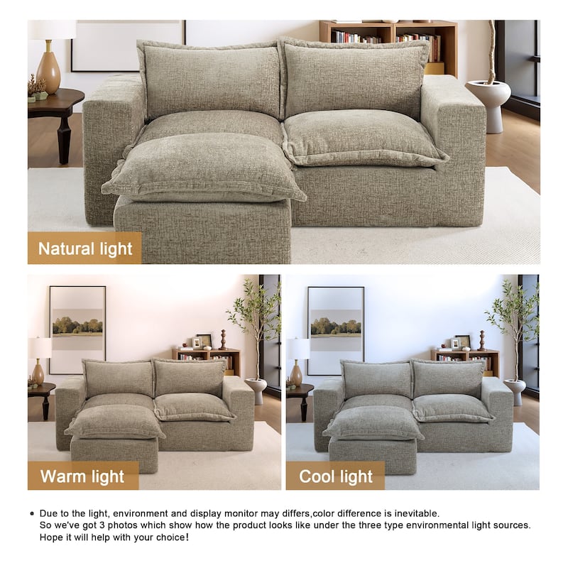 Comfy Cloud Couch Plush Modular Sectional Sofa For Living Room