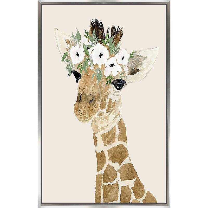 "A Little Giraffe" Print on Floating Canvas