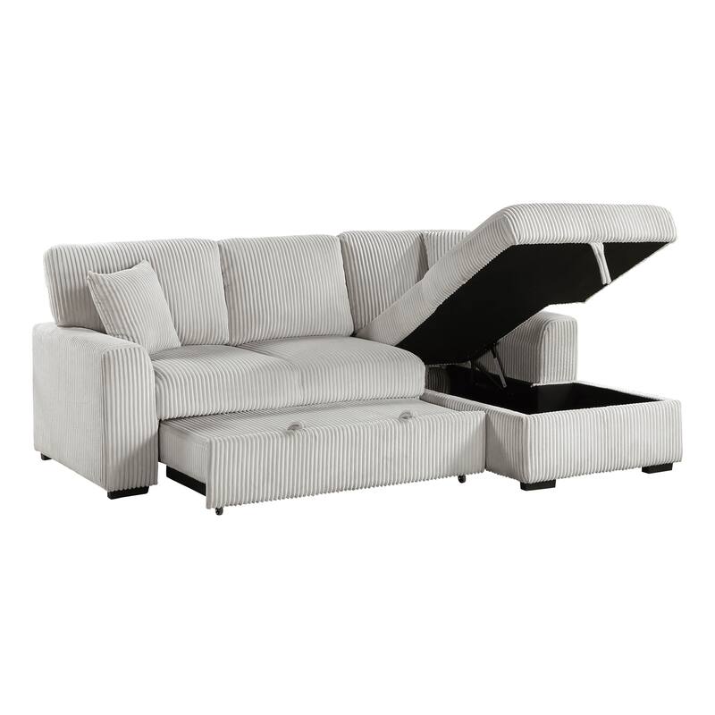 Manche 2-Piece Sectional Sofa with Pull-out Bed and Right Chaise