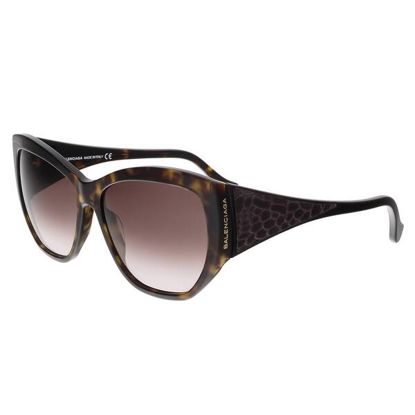 Shop Balenciaga Ba0022 52t Havana Cat Eye Sunglasses Overstock