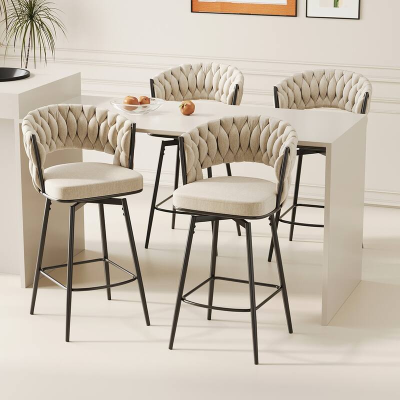 360°Swivel Bar Chairs With cushioned
