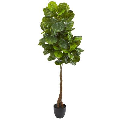 64" Fiddle Leaf Artificial Tree (Real Touch) - Green