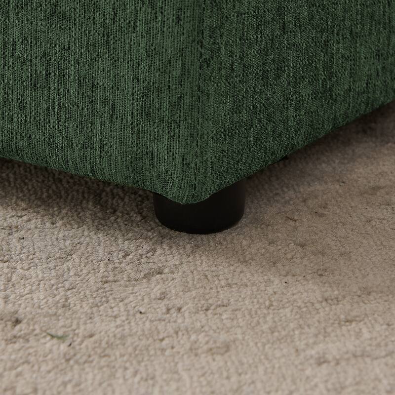 Oversized Pet Sofa, Elegant Modern Linen Fabric Elevated Dog Sofa Bed, Oversized Rectangular Pet Bed with Backrest & Armrest