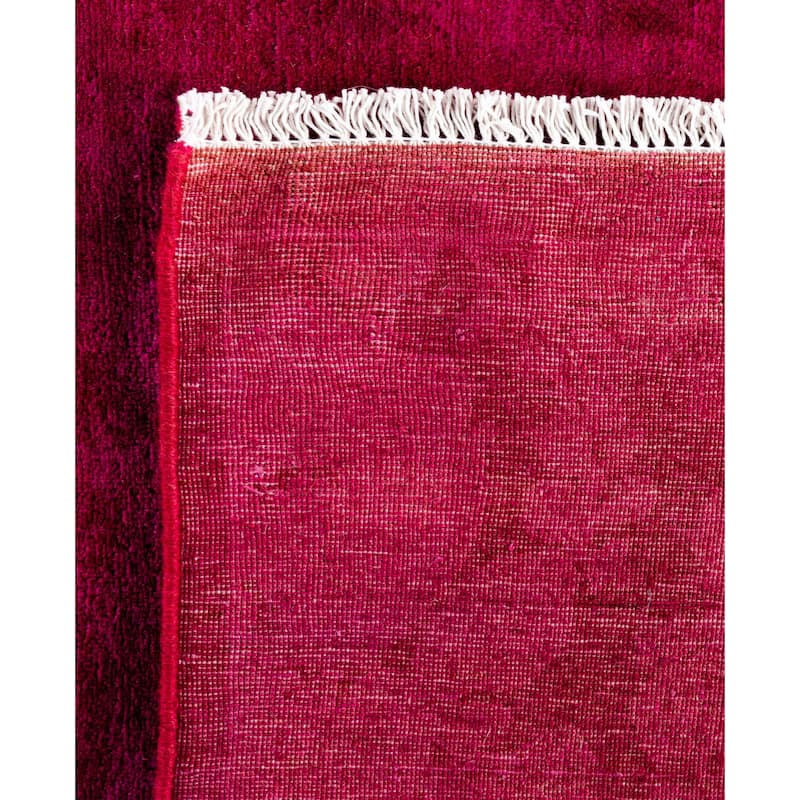 Overdyed One-of-a-Kind Hand-Knotted Area Rug - Pink - 8' 2" x 8' 3"