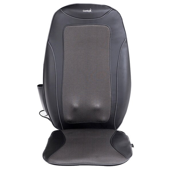 gymax shiatsu neck & back massage cushion air compression heated massager chair seat