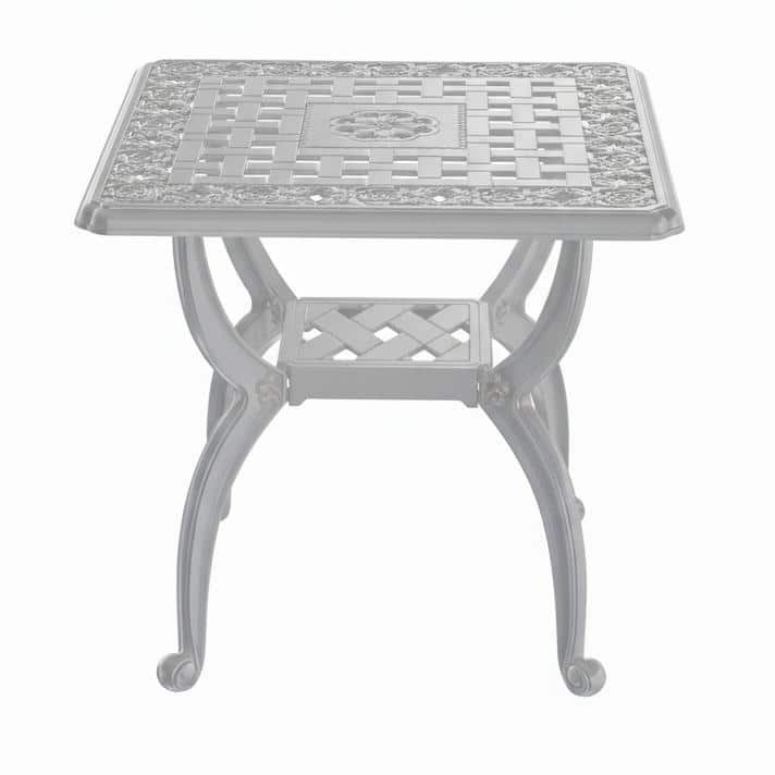 Stylish Aluminum Square Coffee Table for Outdoor Living Room
