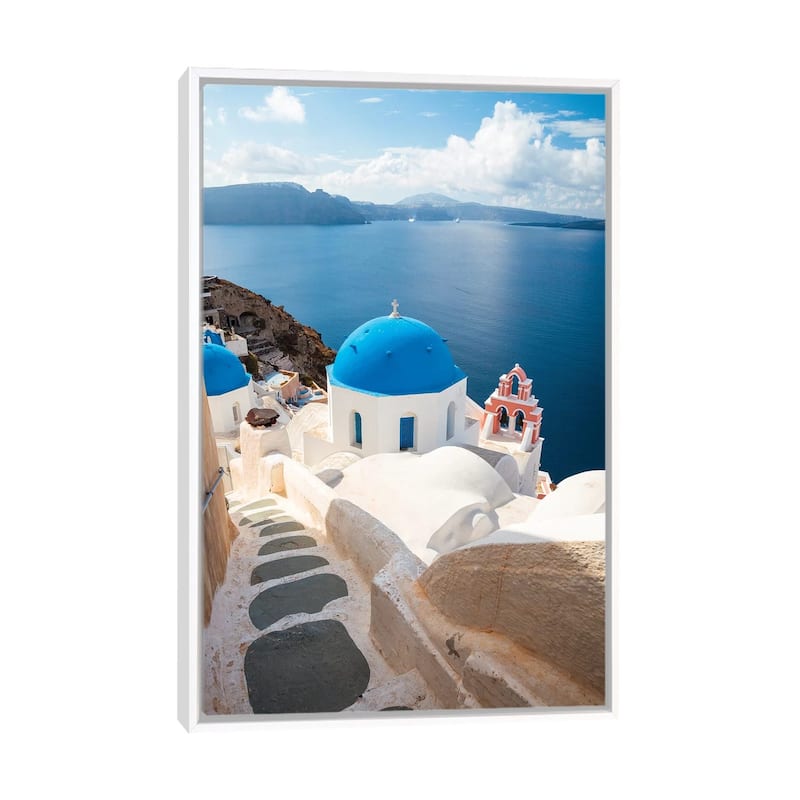 iCanvas "Oia, Santorini" by Matteo Colombo Framed Canvas Print - White - 40x26