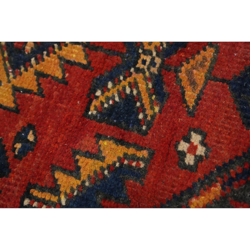 Hand Knotted Oriental 100% Wool Carpet Traditional Tribal Beige & Ivories Ardebil Runner Rug - 11' 11'' X 3' 3''