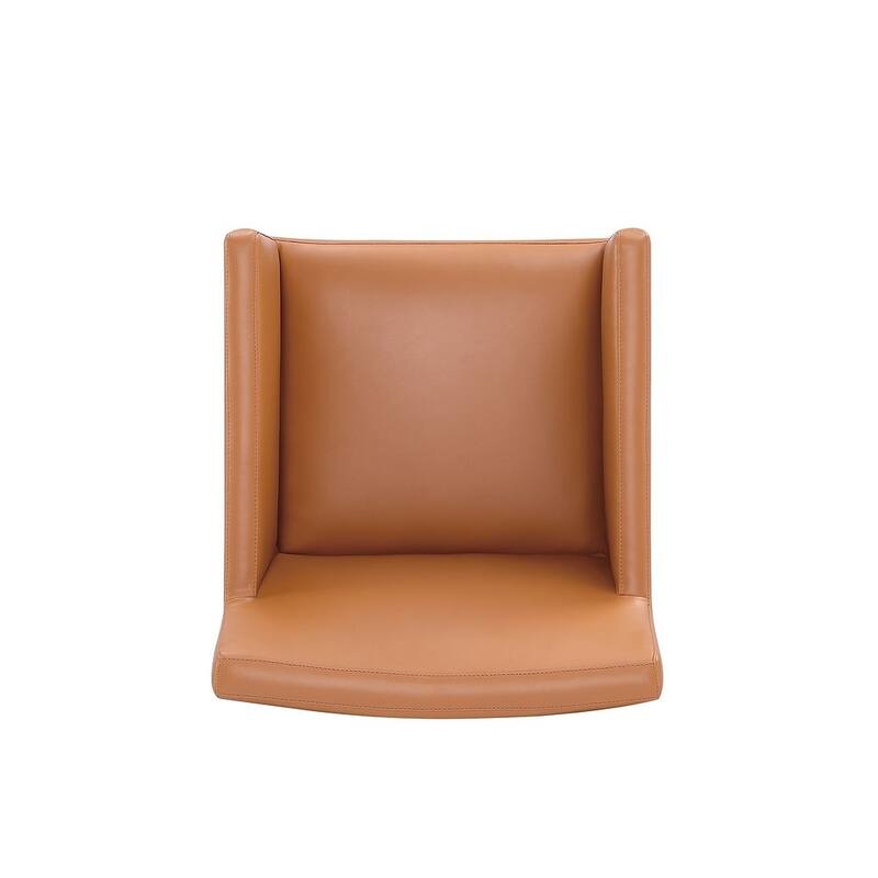 Manhattan Comfort Anna Modern Square Faux Leather Dining Armchair