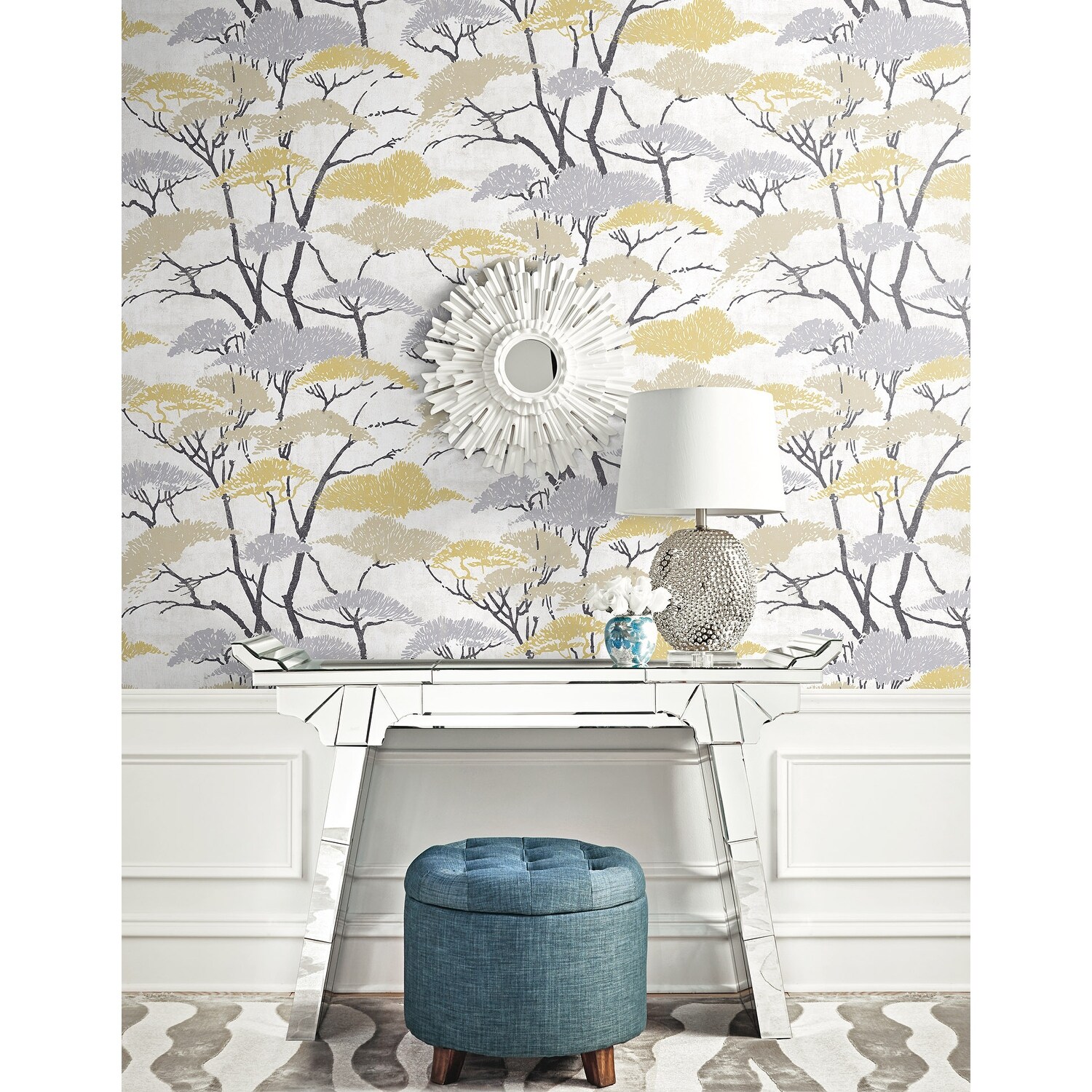 seabrook designs koi confucius tree unpasted wallpaper