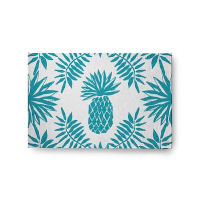 Pineapple Leaves Spring Chenille Rug