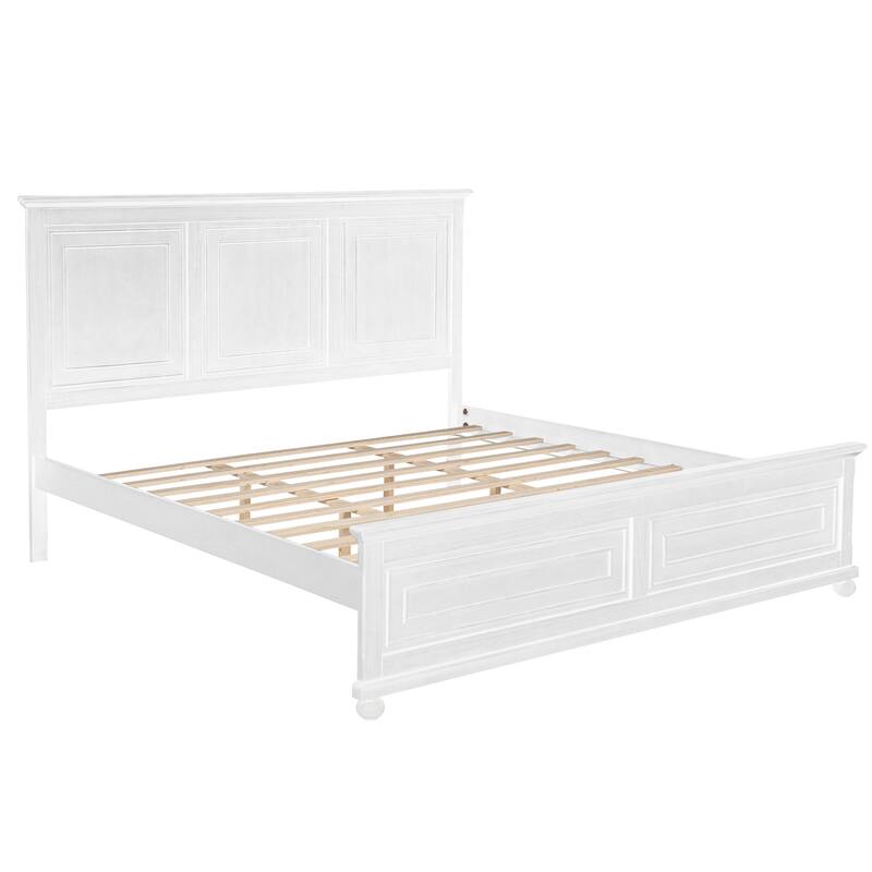 King Size Bed with Tall Headboard & Footboard