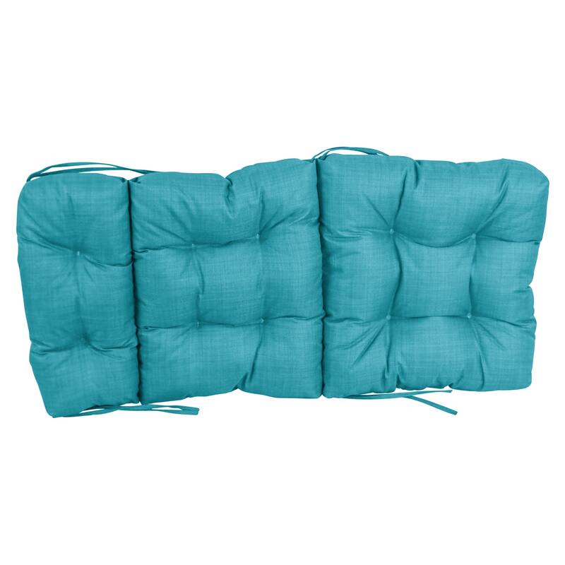 Multi-section Tufted Outdoor Seat/Back Chair Cushion (Multiple Sizes)