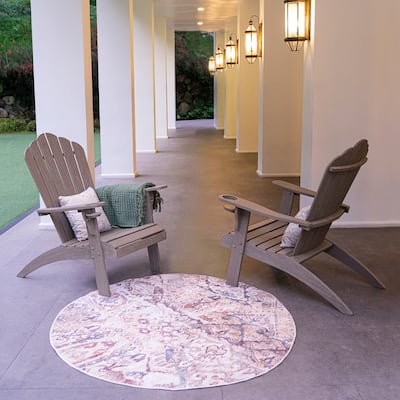 Cambridge Casual Sherwood Set of 2 Teak Outdoor Adirondack Chair with Cup Holder