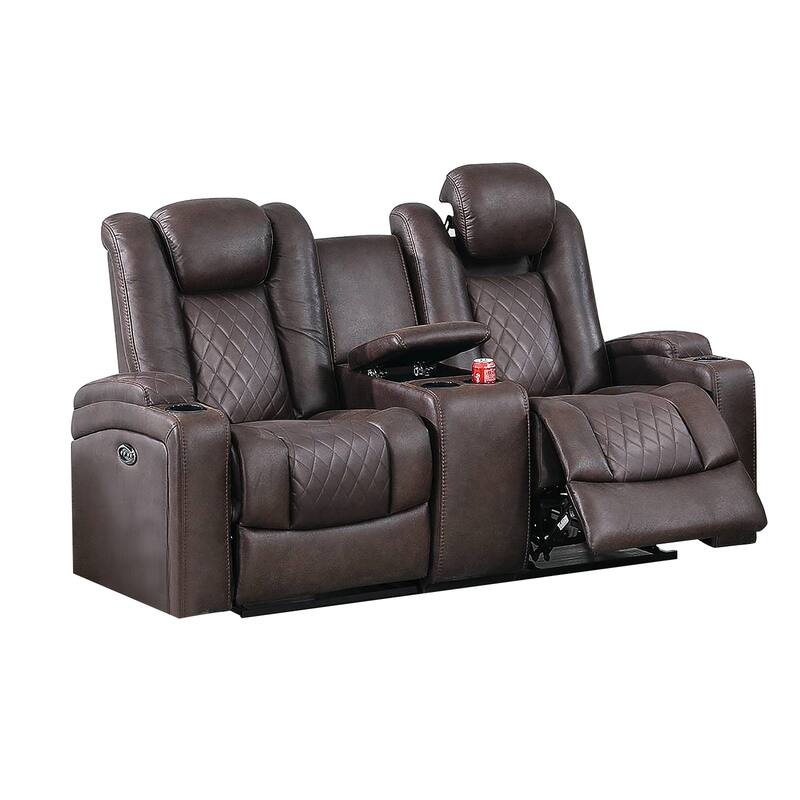 Power Loveseat With Cup Holders