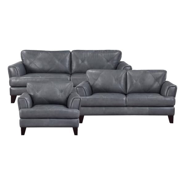 Howe 3Piece Leather Living Room Sofa Set On Sale Bed Bath & Beyond