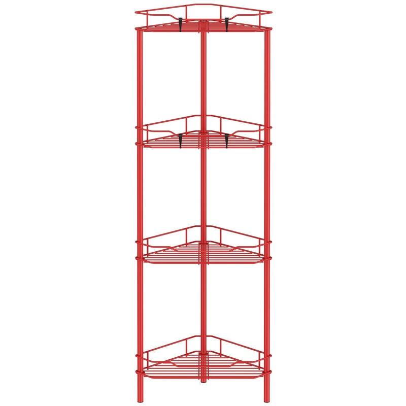 Shelves Stand Rack - 14.17 x 14.17x 43.3 inches - Red