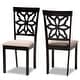 preview thumbnail 10 of 14, Samwell Modern and Contemporary 2-piece Dining Chair Set Beige Sand