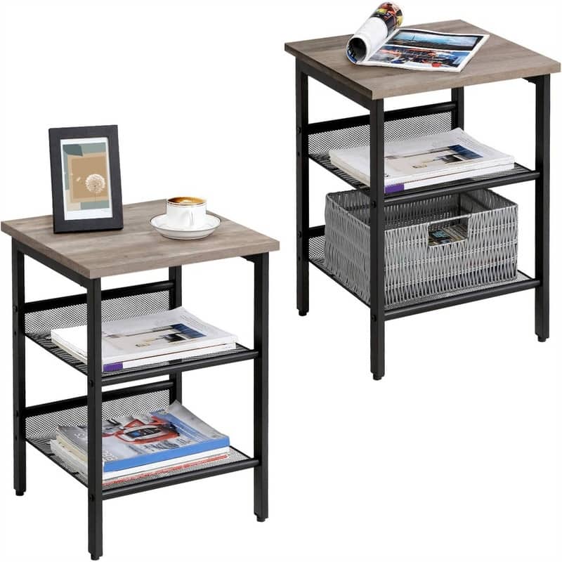 Nightstand Set of 2 Side Tables