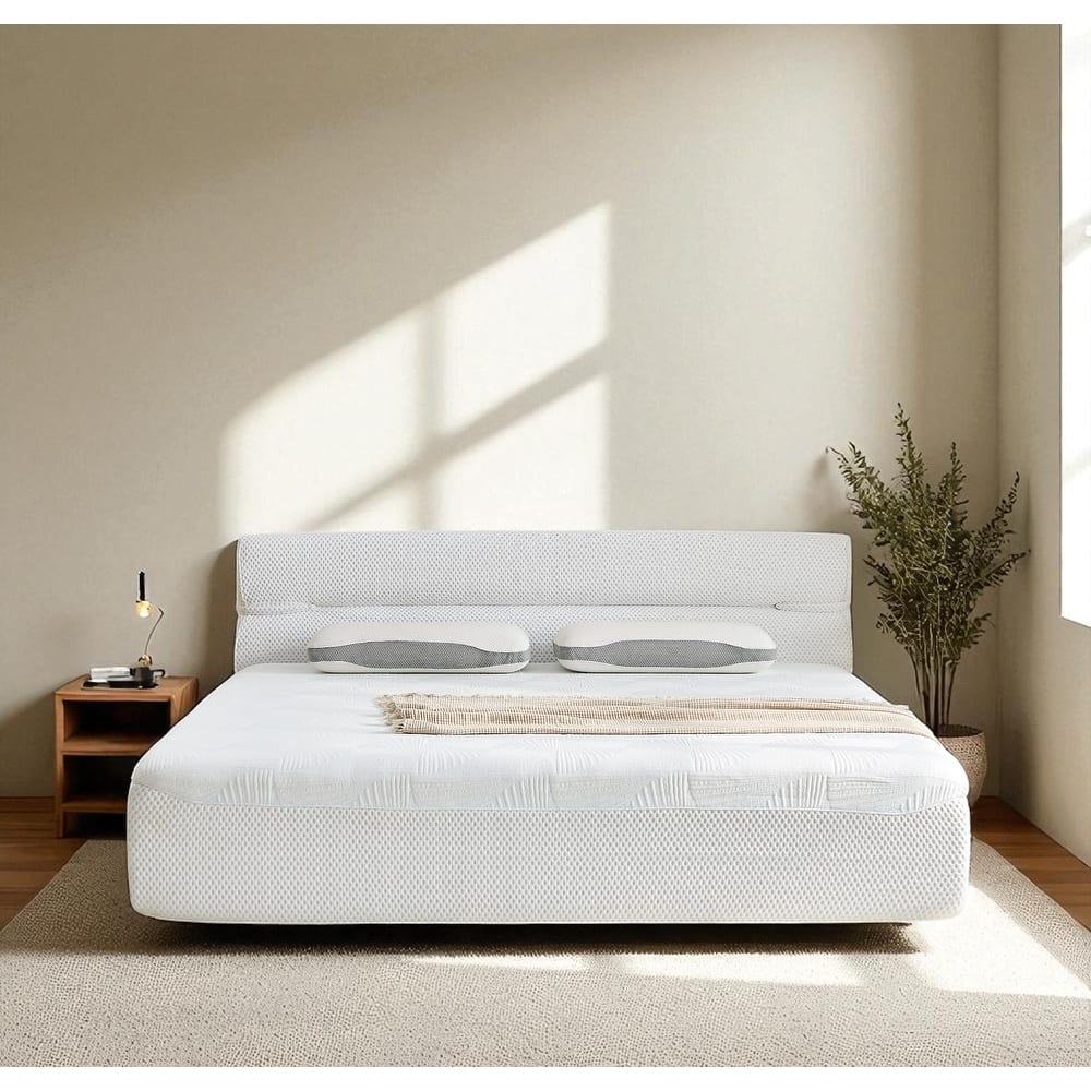 Compressed Integrated Bed in a Box, All-in-One Frame & Mattress, Cooling Hybrid, No-Assembly, Full/Queen/King