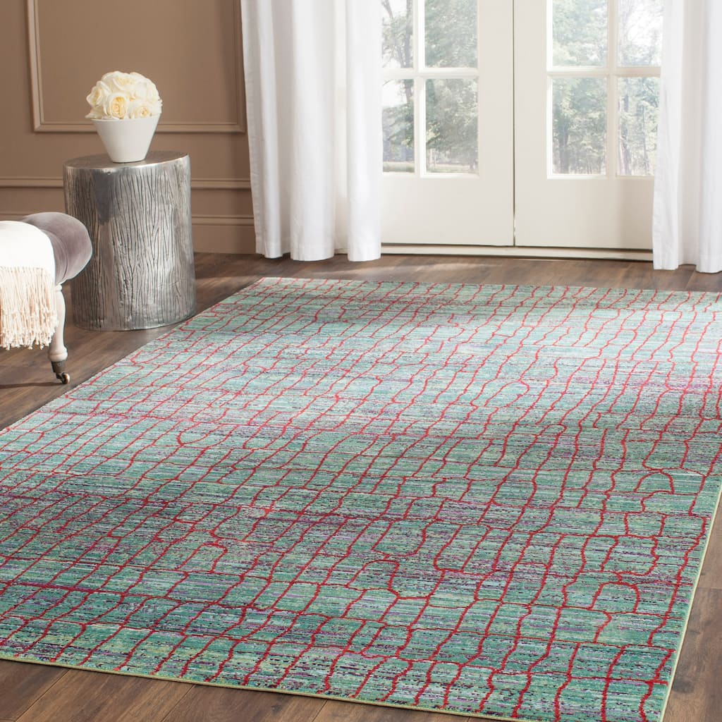 SAFAVIEH Valencia Shareen Distressed Vintage Boho Oriental Polyester Rug