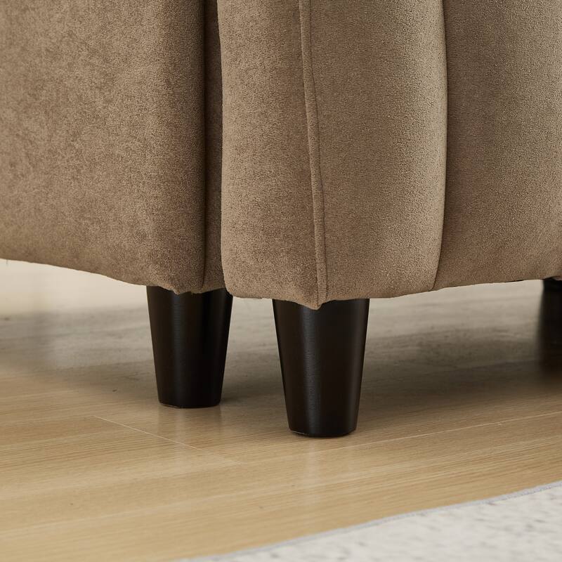 Sofa Bed with 2 Hidden Storage Bags, Multi-Functional Sleeper Sofa Loveseat with Adjustable Backrest