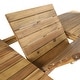 preview thumbnail 8 of 14, Wilson Outdoor Wood Expandable Rectangle Dining Set by Christopher Knight Home