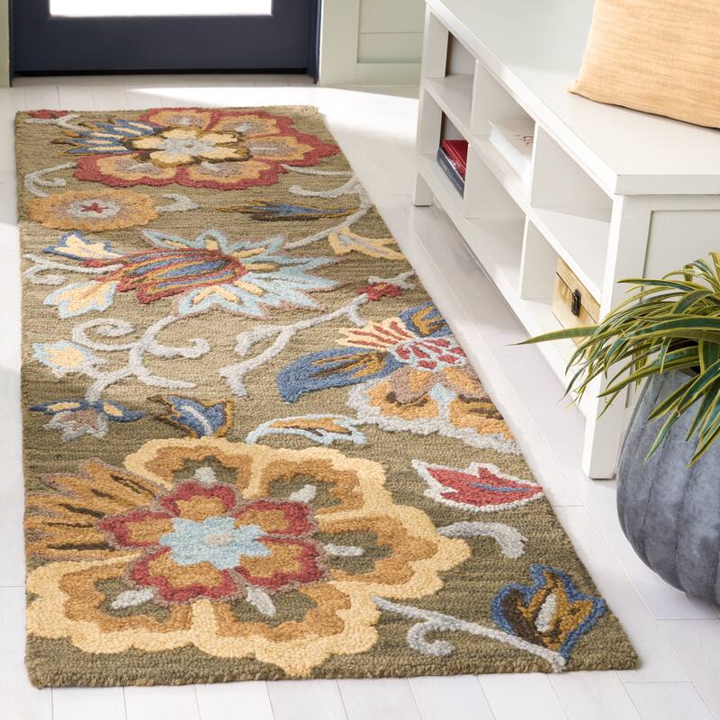 SAFAVIEH Handmade Blossom Teobalda Contemporary Wool Rug