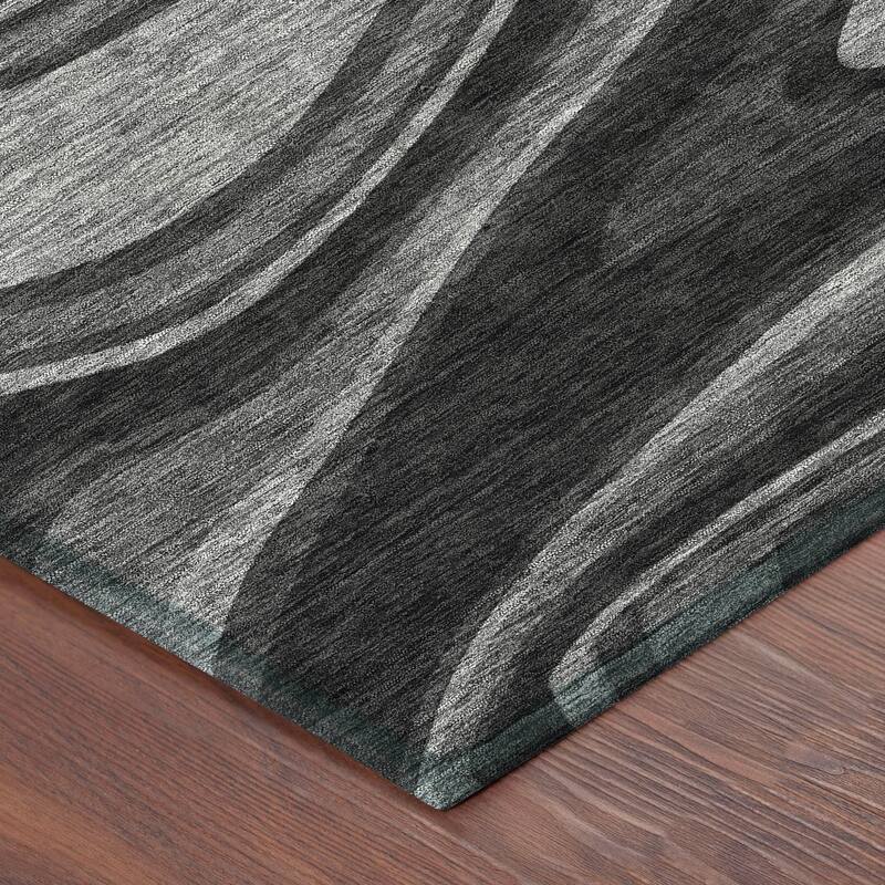 Machine Washable Indoor/ Outdoor Abstract Busey Chantille Rug