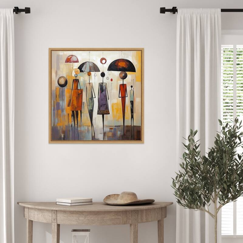 Shaped in the Rain by Tradelink inhouse artist Framed Canvas Wall Art Print