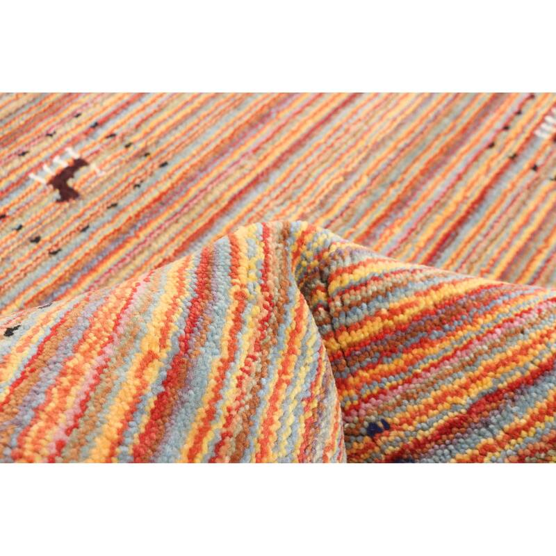 ECARPETGALLERY Hand Loomed Kashkuli Gabbeh Red Wool Rug - 3'0 x 4'9