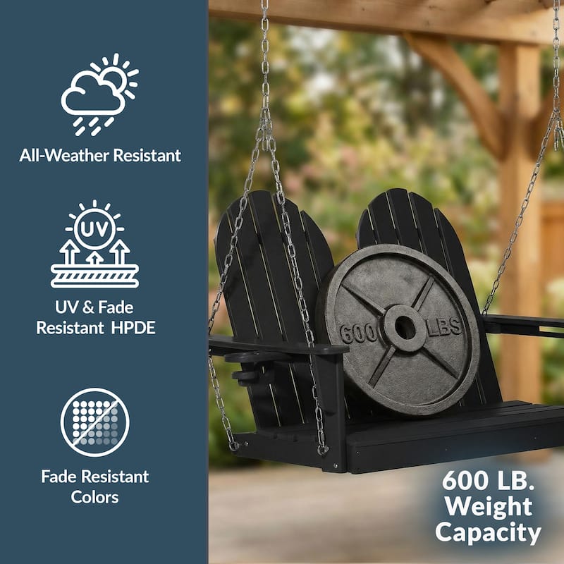 Hanniford Poly Adirondack 50 Inch Porch Swing