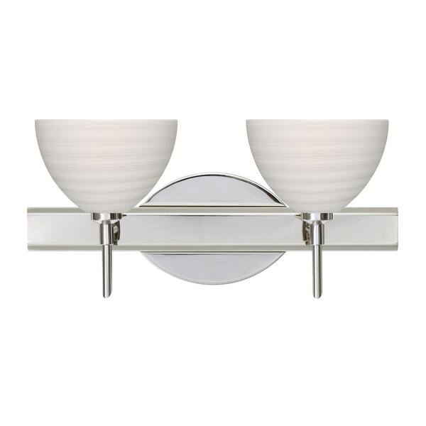 Besa Lighting 2SW4679KR Brella 2 Light Reversible Halogen Bathroom